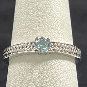 Blue Topaz Sterling Silver Ring